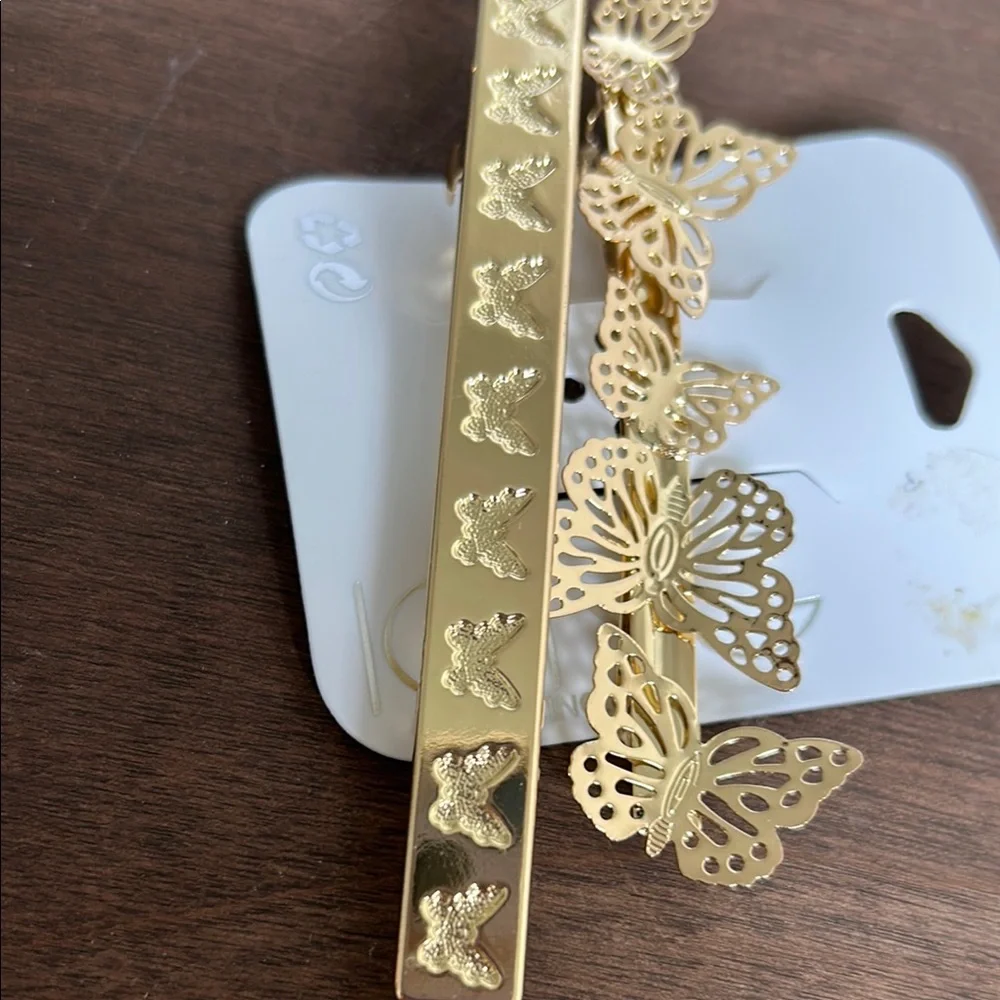 Icing by Claire’s Gold Butterfly Hair Clip Set